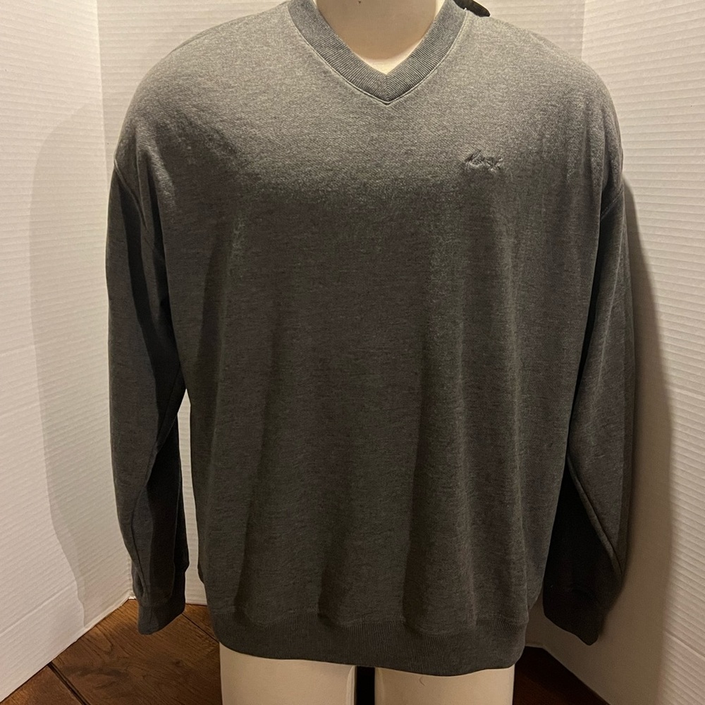 NEW w Tags Kodiak Mens Sz Large Dark Grey V-Neck Lightweight Sweatshirt